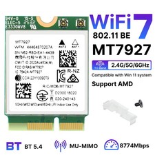 Wi-Fi 7 Bluetooth 5.4 Wireless Card MT7927 M.2 2230 E Key 802.11be Tri-Band PC