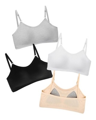 Training Bras For Girls Wireless Lightly Padded Adjustable Straps