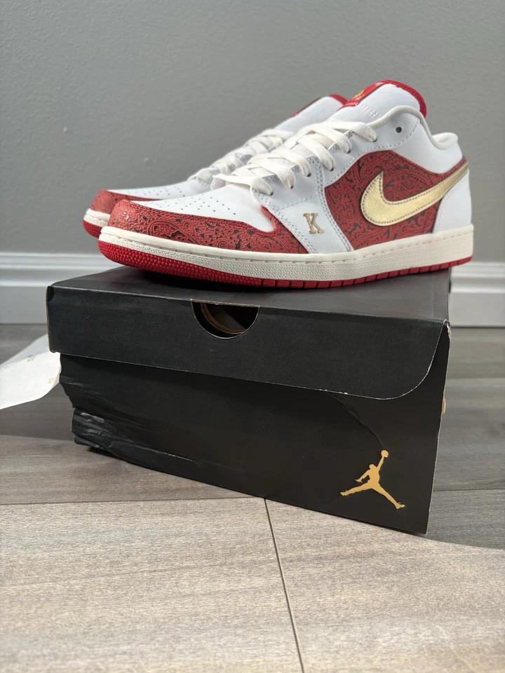 Tênis Air Jordan 1 SE masculino tamanho 11 Low Spades VNDS DJ5185-100 - Imagem 2 de 4