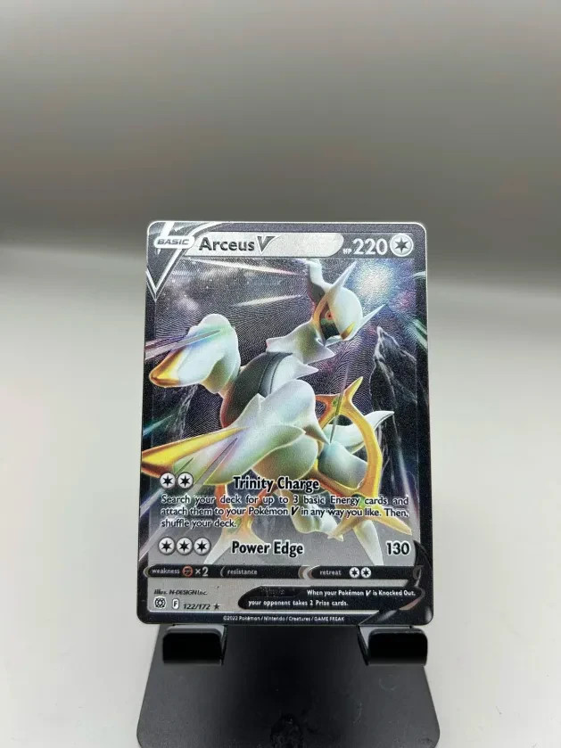 Pokemon TCG Arceus V 122/172 t METAL CARD Brilliant Stars Near Mint