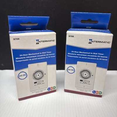 Intermatic IW700K 20-amp Heavy Duty In-Wall Timer Open Box Lot Of 2!