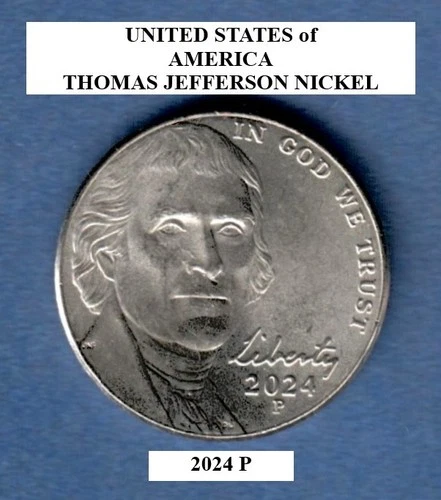 Photo of a 2024-P Jefferson Nickel from an eBay listing that sold on Jul 18, 2026