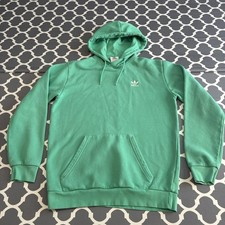 Vintage Adidas Hoodie Mens Mint Green Pullover Trefoil Front Pocket M