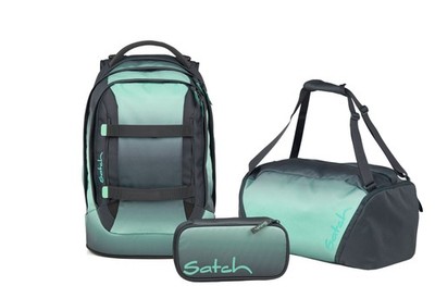 Satch Schulrucksack-Set PACK Gradient Mint 3-teilig