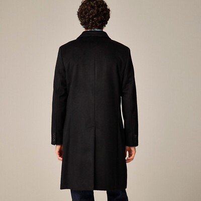 Crew Rivington Topcoat Italian Wool Blend Coat in Navy 42L New Mens  Jacket