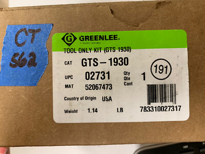 NIB-Greenlee Tool Only Kit (GTS 1930) 02731 52067473- CT 562
