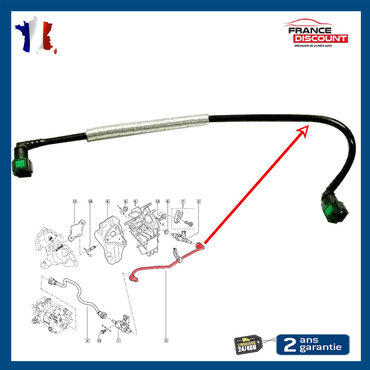 Tuyau De Ligne à Carburant Pour DACIA DUSTER/SANDERO - Réf. 8200139173, Neuf