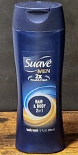 Suave Men Body Wash Refreshing Fresh & Clean Scent 12oz Rich Lather 0.85 per gallon