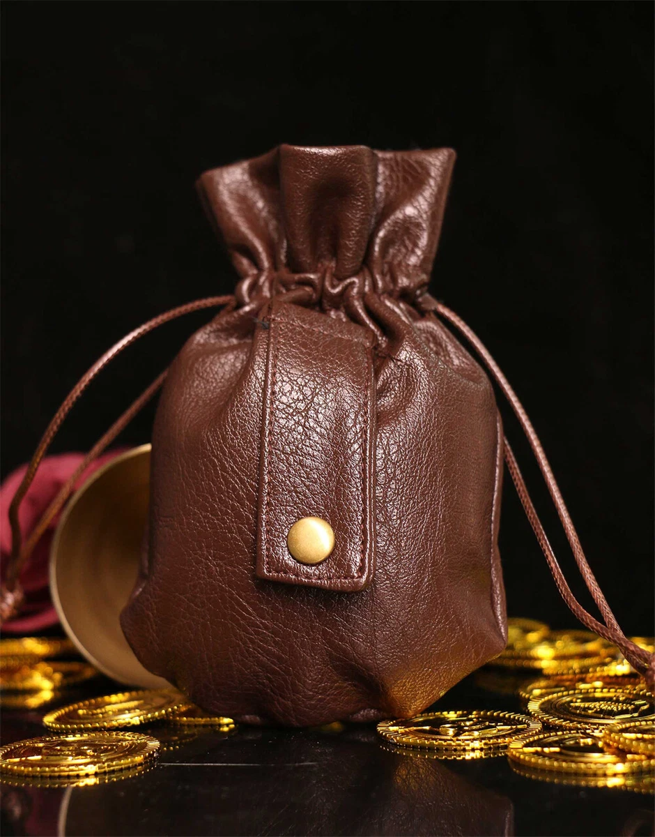 Leather Drawstring Pouch