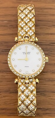 Ladies Van Cleef & Arpels Watch with Diamond Bezel, Dial & Bracelet