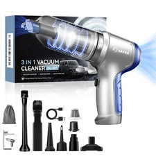 	Saker Car Vacuum Portable Cordless 15000PA3 in 1 Handheld Vacuum with Brushl...