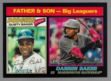 2025 Topps Heritage Baseball DUSTY BAKER & DARREN  #/76 Black Refractor DODGERS