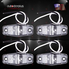 4pcs Clearamber 2bulbs Led Mount Clearance Side Marker Lights Trailer Universal