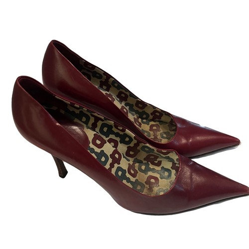 Vintage Gucci Heels Burgundy 8.5 B | eBay