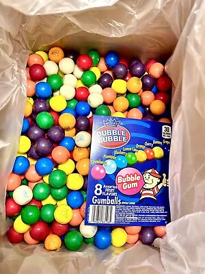 Dubble Bubble 1 inch Gumballs Bulk Gumball Machine Refill Assorted Gum Flavors