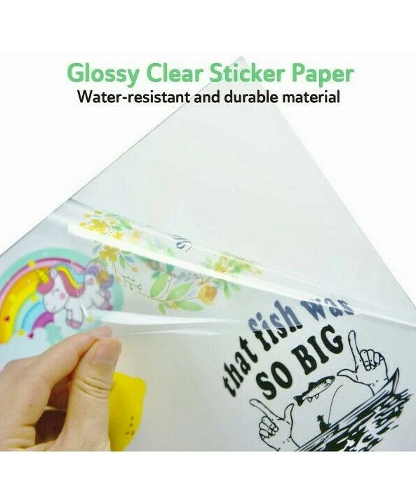 45 Koala Clear Sticker Paper for Inkjet Printer, Waterproof Sticker Paper  8.5x11