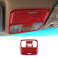 4Pcs Red Carbon Fiber Overhead Console Cover Trim For Honda Accord Sedan 2003-07