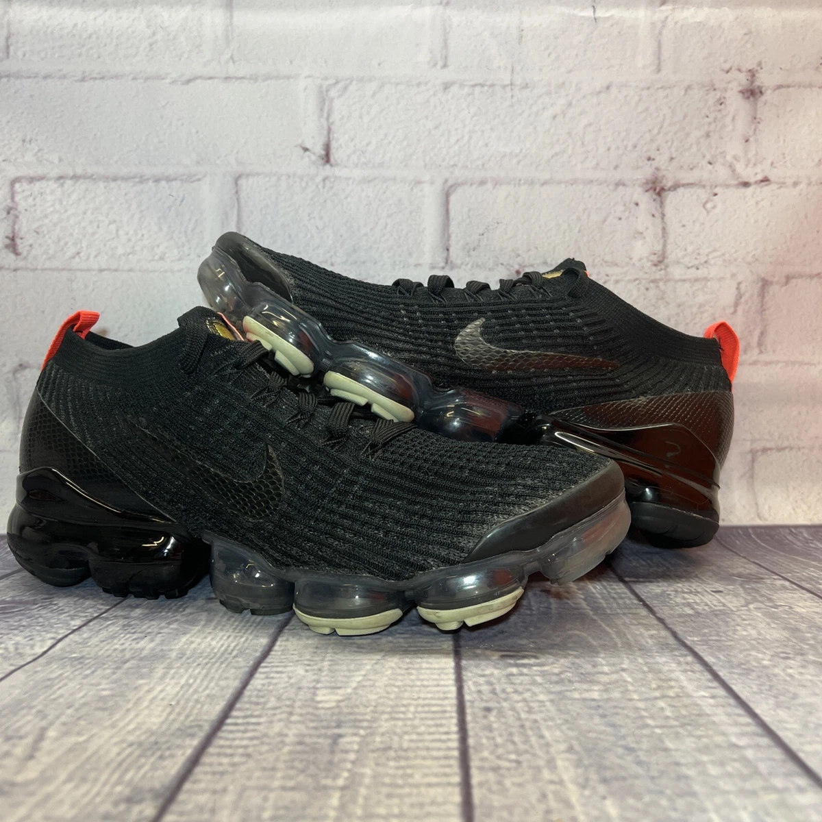 Nike Air VaporMax Flyknit 3 Black Red Shoes AJ6900 023 Men s Size