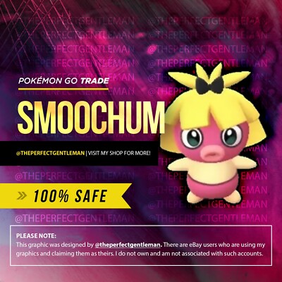 Smoochum Black Bow Pokemon #238 GO