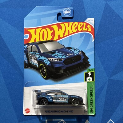 Hot Wheels Ford Mustang Mach-E 1400 129/250 Green Speed 10/10 Treasure Hunt TH