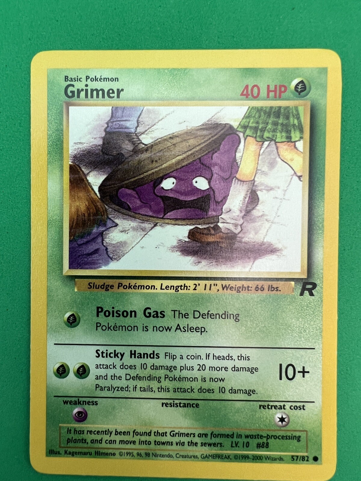 Grimer - 57/82 - Team Rocket - Pokemon Card - Unlimited Edition - NM