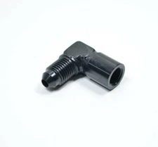 495023-BL Fragola -4 AN Male To 1/8" NPT Female 90 Degree Gauge Adapter Fitting