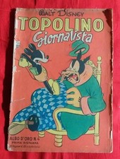 Albo d'oro n°4 Disney TOPOLINO GIORNALISTA originale 1^ istampa usato-accettabil