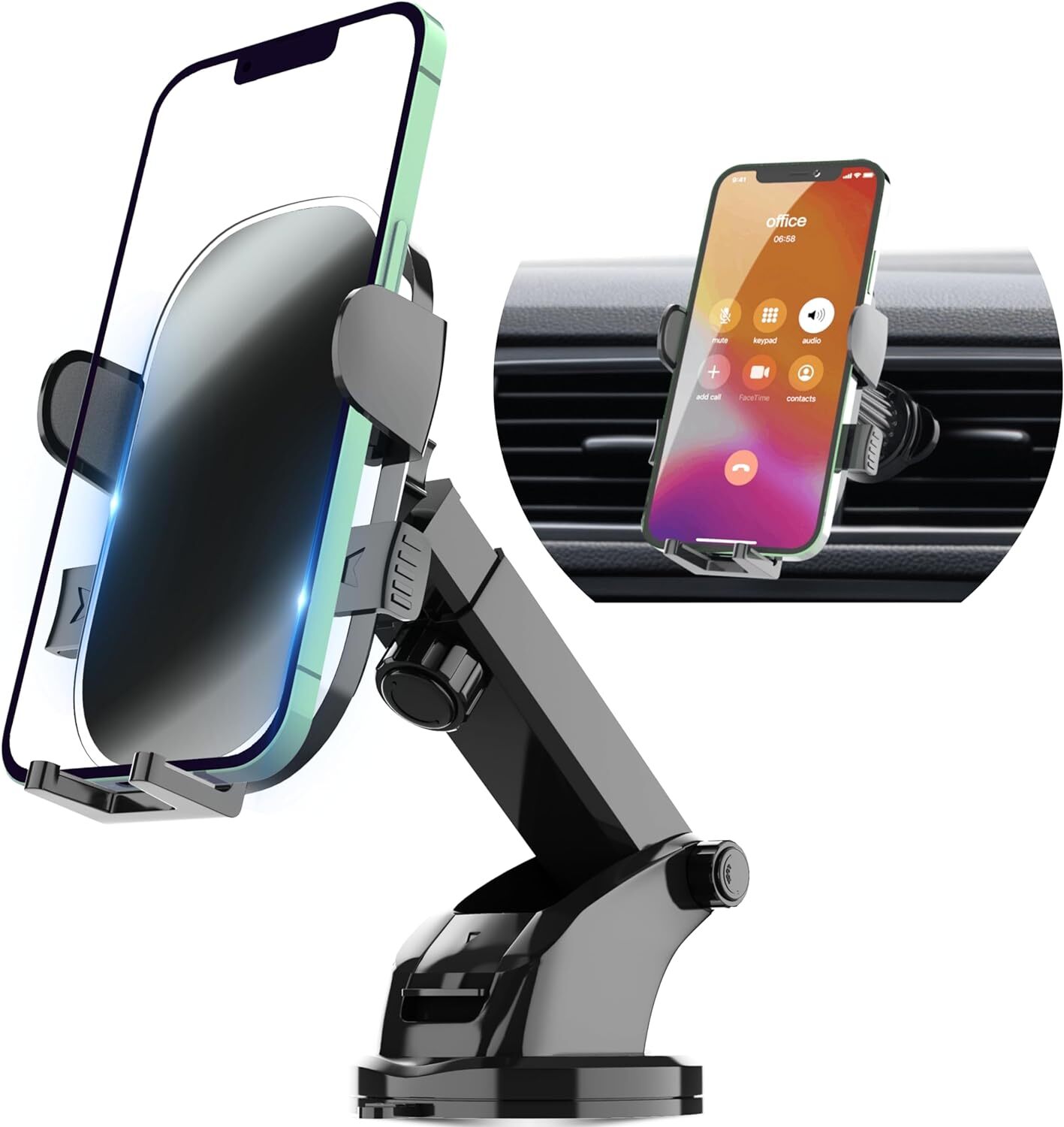4 in 1 Universal Car Phone Mount Phone Holder for Car Dashboard Windshield Vent
