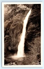 VTG RPPC Postcard Oregon Columbia River Horsetail Falls Real Photo Unposted A1