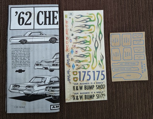 AMT 1:25 Scale 1962 Chevrolet Hardtop 3'n1 Vintage ORIGINAL Model Kit IMPALA WOW - Picture 7 of 15