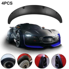 4x Black Car Truck Wheel Fender Lip Fender Flares Protector Trim Eyebrow Arches 