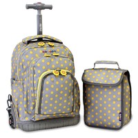 Girls Rolling Backpack With Lunch Bag Light Up Wheels Padded Straps Kids School Girls Rolling Backpack With Lunch Bag Light Up Wheels Padded Straps Kids School