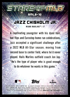 Jazz Chisholm Jr. 2024 Topps Series 1 Stars of MLB Card Rainbow