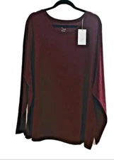 A New Day Women’s Long Sleeve Tee – Burgundy – Size 3X – 100% Supima Cotton