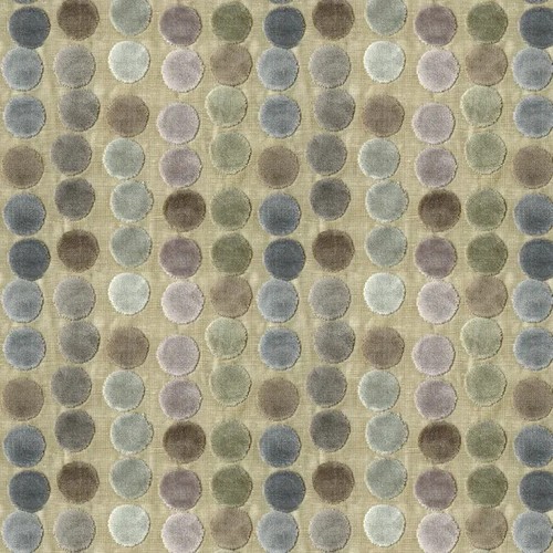 Groundworks Cut Velvet Circle Uphol Fabric- Avery Dots / Mauve Taupe 2.25 yd