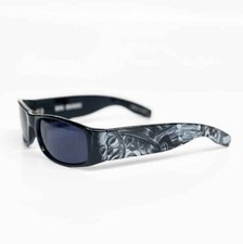 Smiling Lowrider Shades Black Locs Sunglasses Chicano Tattoo Art Dyse One