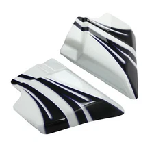 Side Cover Fit For Harley Road King 09-24 White Amethyst Black Licorice Flames