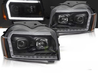 Scheinwerfer Paar Jeep Grand Cherokee Ab 2005 Bis 2008 LTI LED Dyn Schwarz - ...