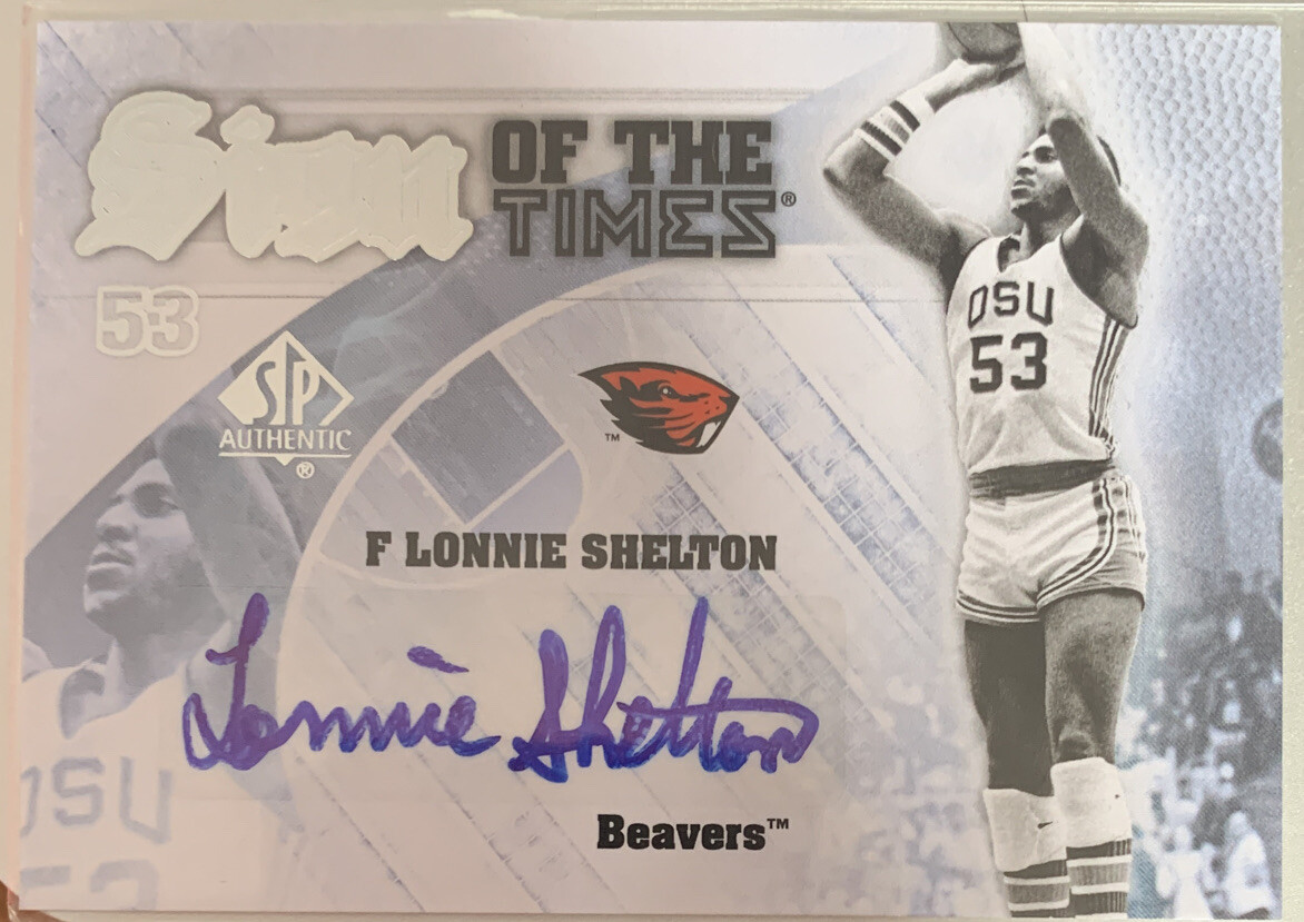 Lonnie Shelton Oregon State Basketball Upperdeck Sign Of Lonnie Shelton Oregon State Basketball Upperdeck Sign Of