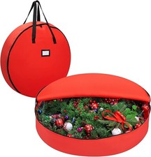 2 Pack Xmas Wreath Storage Bag Set, 30 Artificial Wreath Storage Container