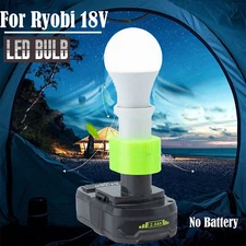 Cordless LED Work Light E27 Bulb Lamp  For Ryobi 18V Lithium Battery Powered NEW