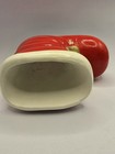 EC Vintage  4” Ceramic Red Santa Boot Décor / Planter / Candy Cane Holder — photo 4