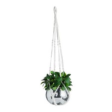 Macrame Plant Hanger with Short Rope No Tassel - 35 Inch - Cotton Macrame