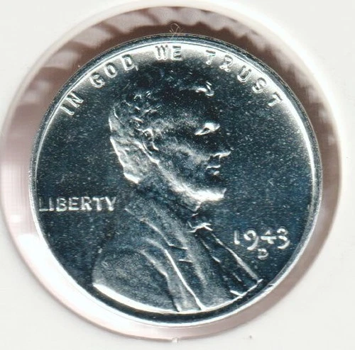 1943 WWII Lincoln Wheat Steel Penny Collectible US Collection Very Good War Coin