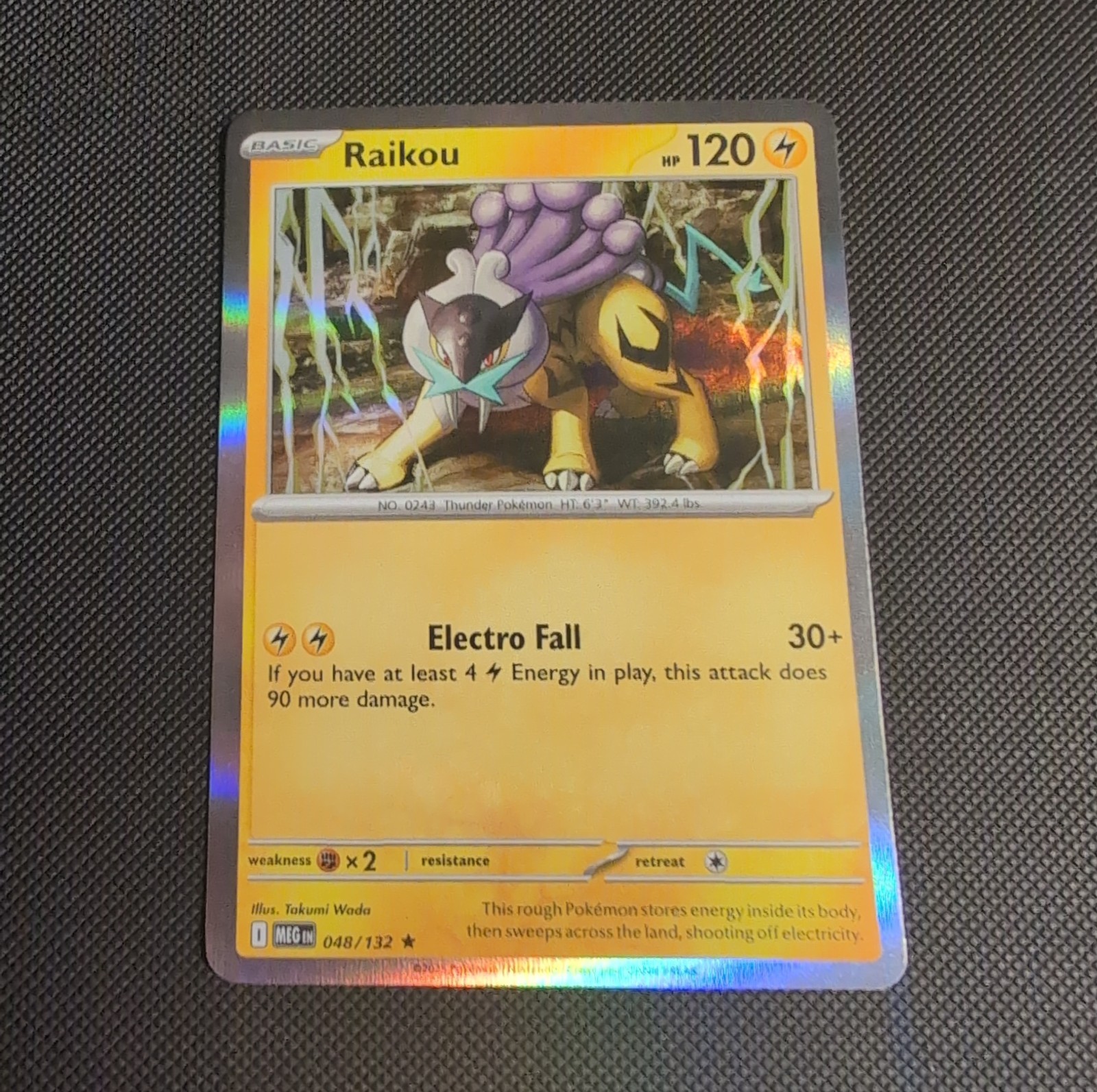 Raikou 048/132 Me01: Mega Evolution Holo