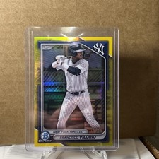 2024 Bowman Chrome Sapphire Francisco Vilorio Prospects Yellow #15/75 Yankees