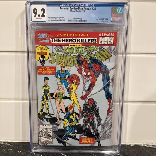 Amazing Spider-Man Annual #26 CGC 9.2 New Warriors Cloak & Dagger. Solo & Venom