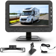 RV Backup with 4.3" Monitor, 1080P HD Display, Plug and Play, Night Vision, W...