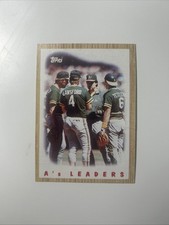 1987 Topps Team Leaders Oakland As