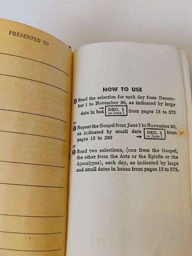 1942 WWII New Testament Bible Roman Catholic Version Presented by US Army - Picture 5 of 8